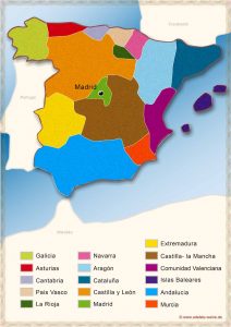 Karte: Weinanbaugebiete Spanien